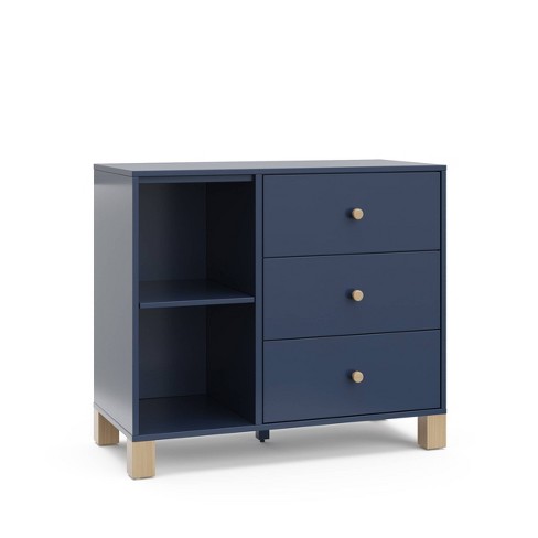 Storkcraft California 3 Drawer Combo Dresser Midnight Blue driftwood Target