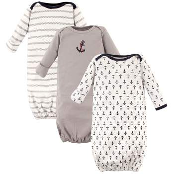 Luvable Friends Infant Boy Cotton Gowns, Boy Nautical, Preemie/Newborn
