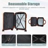 FONTOI 2 Pcs Luggage Sets 20 Inch Carry On Luggage With 14 Inch Cosmetic Case Carry On Suitcase Stylish Rolling Carry On Luggage With Wheels - 4 of 4
