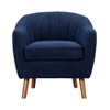 Grungis Chenille Accent Chairs,Living Room Chairs with Stitched Back and Solid Wood Legs,Comfy Chairs for Living Room,Bedroom - 3 of 4