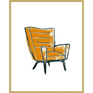 Amanti Art Take a Seat III by June Erica Vess Wood Framed Wall Art Print - 1 of 4