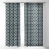 Holli Zollinger Mosaic Scallop Blue 50" x 84" Single Panel Sheer Window Curtain - Deny Designs - 2 of 4