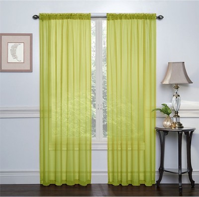 Kate Aurora 2 Piece Halloween Themed Rod Pocket Sheer Voile Window Curtain Panels