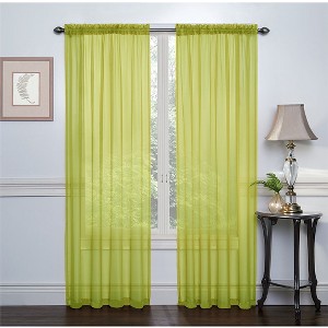 Kate Aurora 2 Piece Halloween Themed Rod Pocket Sheer Voile Window Curtain Panels - 1 of 1