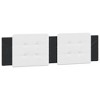 vidaXL Headboard Cushion White and Black 72" Faux Leather - 2 of 4