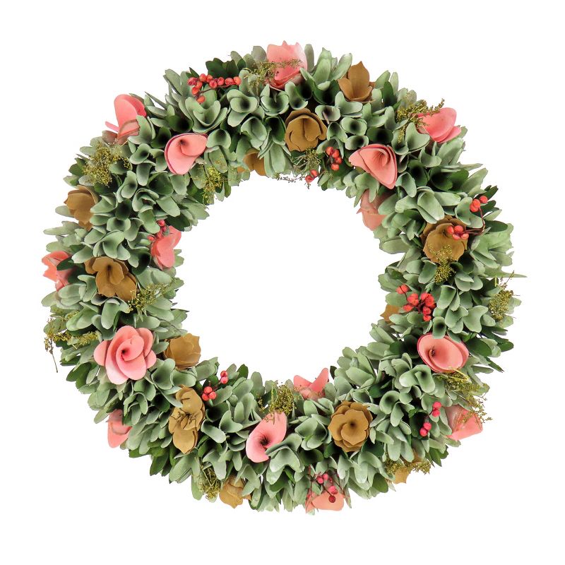18" Artificial Floral Spring Wreath Pastel - National Tree Company, 1 of 4