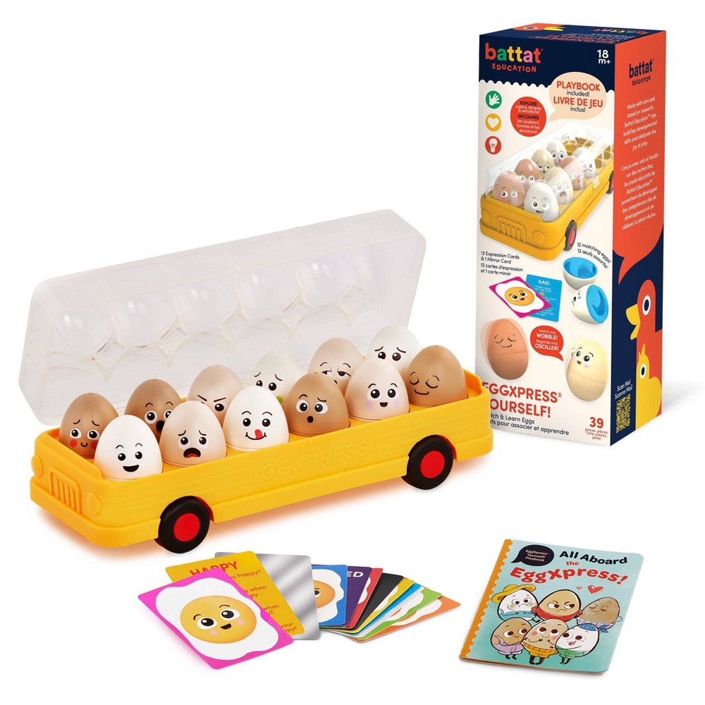 Photos - Other Toys Battat Education EggXpress Yourself! Match & Learn Eggs