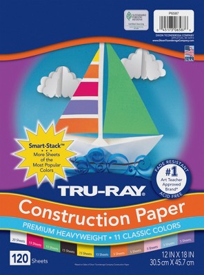 Tru-ray Sulphite Construction Paper, 18 X 24 Inches, Gray, 50 Sheets :  Target