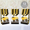 Big Dot of Happiness Dig It - Construction Party Zone - Baby Shower or Birthday Gift Favor Bags - Party Goodie Boxes - Set of 12 - 2 of 4