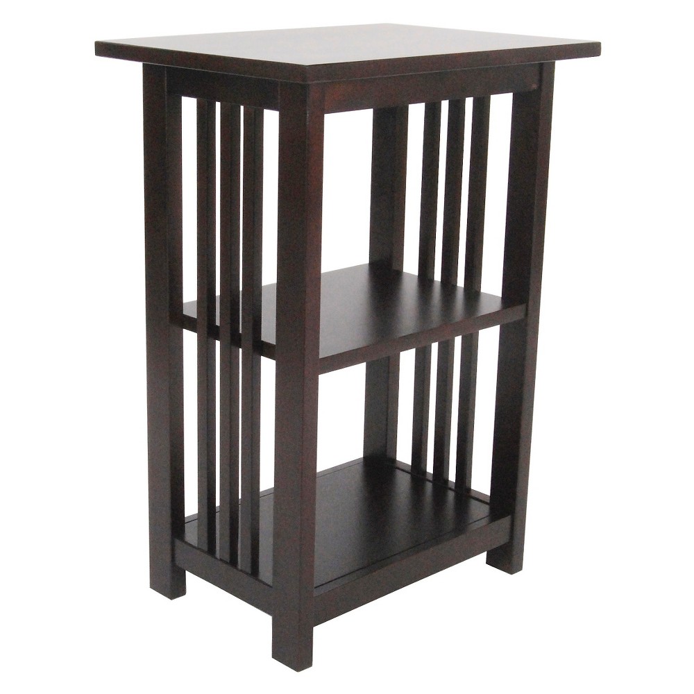 Photos - Coffee Table 2-shelf End Table Wood Espresso - Alaterre Furniture