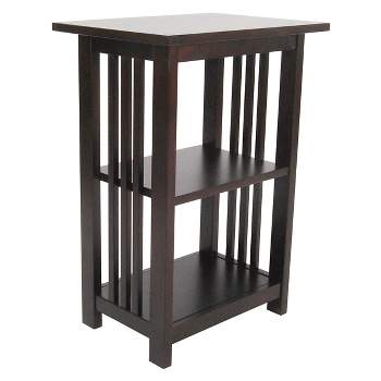 2-shelf End Table Wood Espresso - Alaterre Furniture