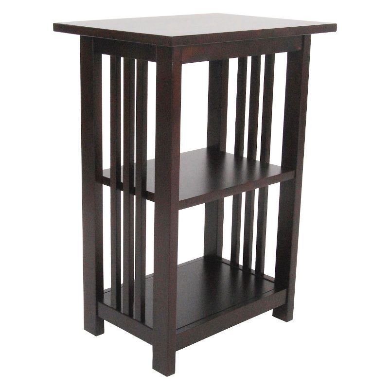 2-shelf End Table Wood Espresso - Alaterre Furniture, 1 of 10