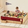 Tiny Land® 1920 Railway Adventure Train Table, 100-Piece Wooden Train Playset - 3 of 4