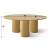 Tanpinhause 48''W Round Top Table With Pedestal Base Solid Wood Coffee Table - 3 of 4