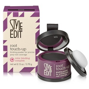 Style Edit Root Touch Up Powder for BLACK Hair (0.13 oz tub) Gray Hair Cover-up Root Concealer for Grey, White Hair - 1 of 3