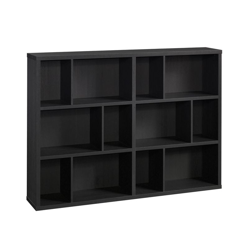 44.13&#34;6 Cubbies Horizontal Style Bookcase Raven Oak - Sauder: Modern Display Storage, MDF Laminate Finish, Enclosed Back, 1 of 7