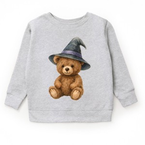 Watercolor Witchy Bear - Kids Youth Sweatshirt and Kids Toddler Sweatshirt - 1 of 1