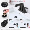 2-Handle Heavy Duty Bathroom Faucet with Drain and Supply Kits, Modern Style Lavatory Deck Mounted Faucet - 4 of 4