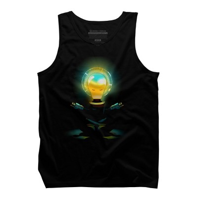 Men's Design By Humans Zenergy Robot Yoga By alnavasord Tank Top