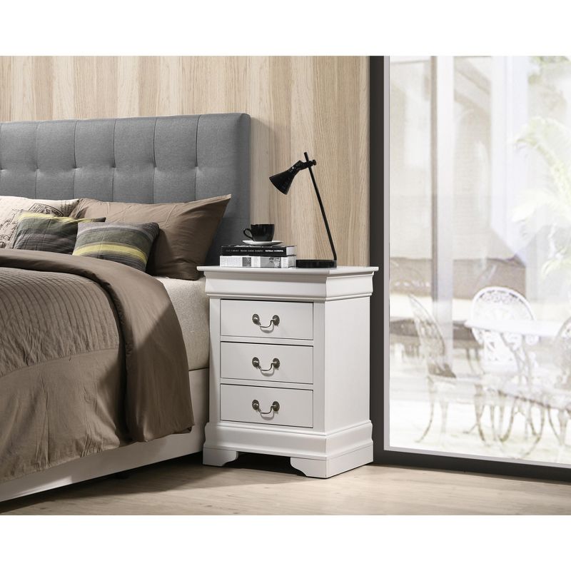 Passion Furniture Louis Philippe 3-Drawer Nightstand (29 in. H x 21 in. W x 16 in. D), 5 of 6