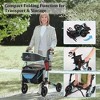 Lycvki Aluminum Lightweight Foldable Rollator Walker with Seat and Rubber Wheels, Handles - 3 of 4