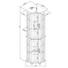 70" Tall Display Cabinet,Corner Curio Cabinet with 4 Tempered Glass Shelves & Lighting System,Solid Wood Legs (Not Bulb) - 2 of 4