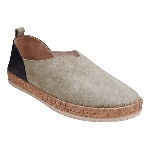 Cools 21 Paisley Two Tone Memory Foam Suede Slip on Flats - 1 of 4