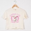 Cotton Tail Bunny Club Bubblegum - Women's Boxy Crop Top Graphic T-Shirt - 3 of 4