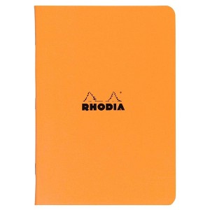 Rhodia Slim Staplebound Notebook - Lined 48 sheets - 8 1/4 x 11 3/4 - Orange cover - 1 of 3