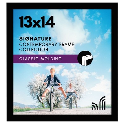 Americanflat 13x14 Picture Frame with Shatter-Resistant Glass - Signature - Gallery-Style Frames Made of Engineered Wood - Photo Frame - Black