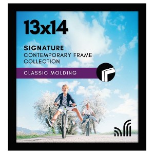 Americanflat 13x14 Picture Frame with Shatter-Resistant Glass - Signature - Gallery-Style Frames Made of Engineered Wood - Photo Frame - Black - 1 of 1