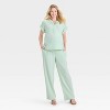 High-Rise Smocked Wide Leg Gauze Maternity Pants - Isabel Maternity by Ingrid & Isabel™ - 3 of 3