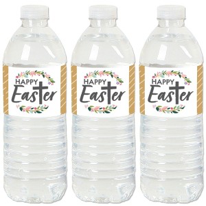 Big Dot of Happiness Religious Easter - Christian Holiday Party Water Bottle Sticker Labels - Set of 20 - 1 of 4