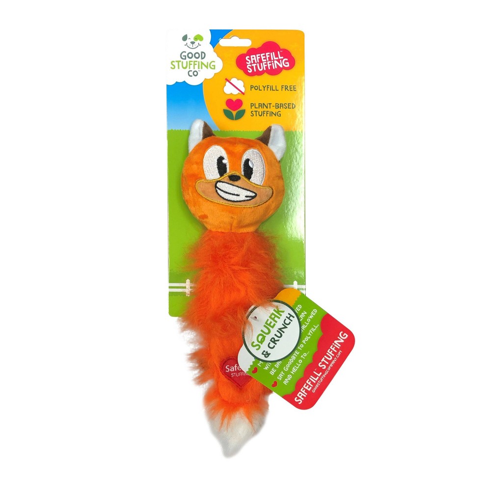 Good Stuffing Fox Dog Toy - Orange