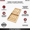 Rev-A-Shelf Kitchen Utensil & Cutlery Pullout Drawer Tray Organizer with Blumotion Soft Close Slides, Wood - 3 of 4