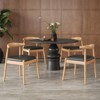 Kumasinova 18.5" Dining Chair Set of 2,Mid-Century Modern Kitchen Chairs,Solid Wood Accent Armless Chairs for Kitchen&Dining Room - 4 of 4
