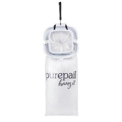 Image of PurePail Hang It Odor-Trapping Diaper Disposal, White, Lavender Scent