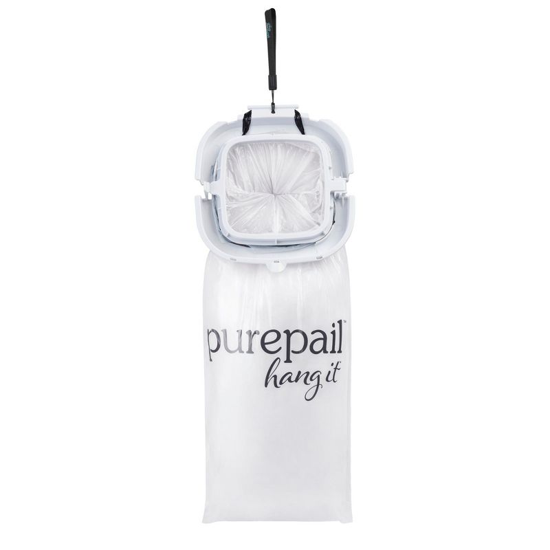 PurePail Hang It Odor-Trapping Diaper Disposal, White, Lavender Scent, 1 of 7