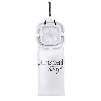 PurePail Hang It Odor-Trapping Diaper Disposal, White, Lavender Scent