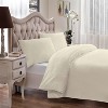 Brielle Home 100% Premium 300 TC Modal Bedding Collection Sateen Duvet Cover 68" x 86" and One 20" x 26" Sham Twin Cream - 2 of 4