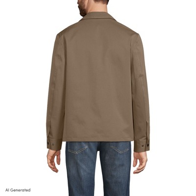 Lands' End Men's Squall Mac Rain Jacket - Small - Vintage Taupe — фото 5