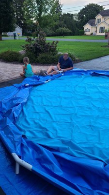 Funsicle 15 ft Round Above Ground Pool Cover, for Outdoor Use, Blue,  Adults, Unisex