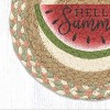 Earth Rugs Fruit-Themed Summer Table Decor – Hand-Stenciled Watermelon Jute Trivet - 2 of 3