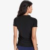Calypsa Women's Mock Neck Short Sleeve UPF 50+ Adele Swim Top - 2 of 4