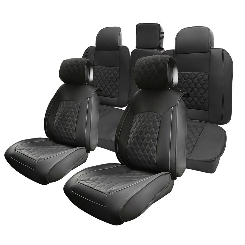 Unique Bargains Car Front Rear Seat Covers Seat Pad for Toyota Tacoma 2005-2024 5 Pcs, 1 of 8