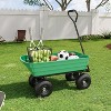 Heavy Duty Garden Dump Cart with Removable Dump Bed, All-Terrain Tires, 180° Adjustable Handle, Utility Garden Cart for Soil, Plants, Tools - 2 of 4