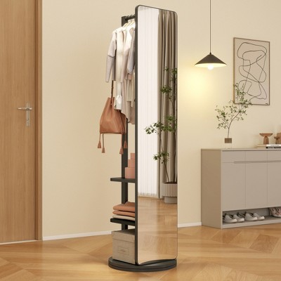 Runesay Full Length Mirror, Rubberwood + Mirror, 68.8*19.6in Full-Length ,Mirror