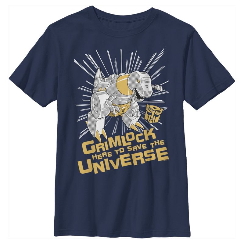 Boy's Transformers Grimlock Saves the Universe T-Shirt, 1 of 5