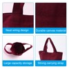 Unique Bargains Cotton Sturdy Reusable Mini Lunch Canvas Tote Bag with Handles 1 Pc - 4 of 4