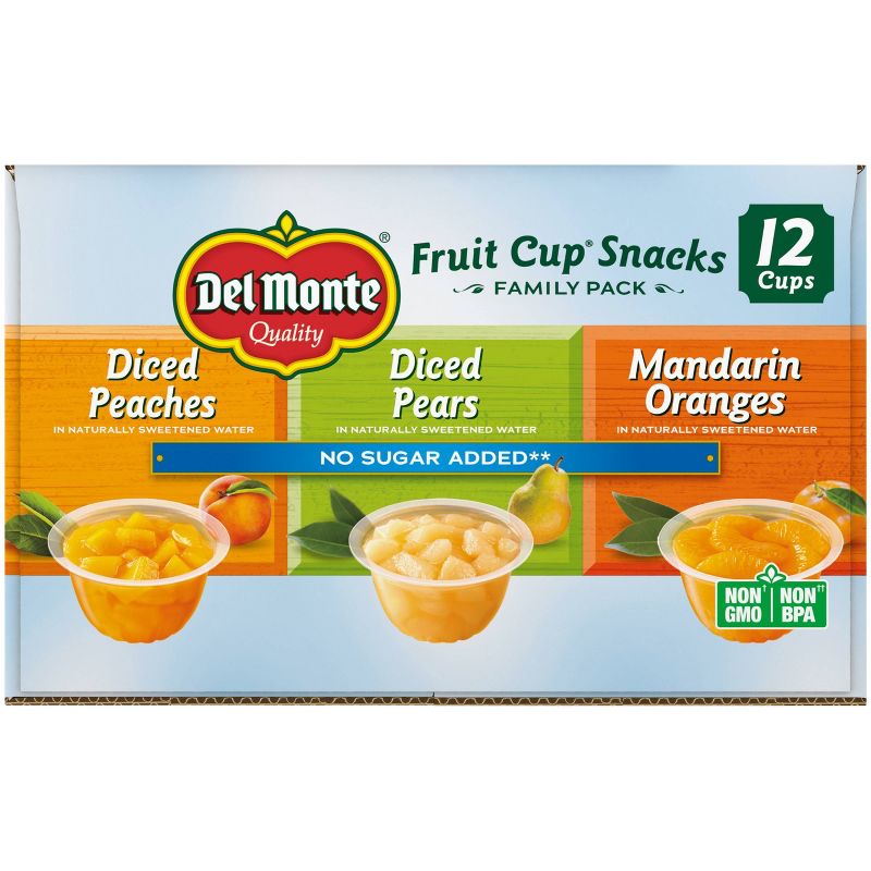 Del Monte Diced Peaches Diced Pears & Mandarin Oranges Fruit Cups - 4oz/12ct, 3 of 6
